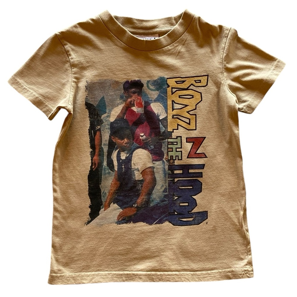 Cotton-On Boys N The Hood Graphic Tan T-Shirt Size 6 Great Condition!